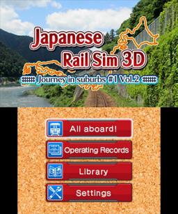 Japanese Rail Sim 3D: Journey in suburbs No. 1 Vol.2 Title Screen